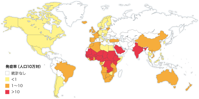 世界におけるIMDの発症状況